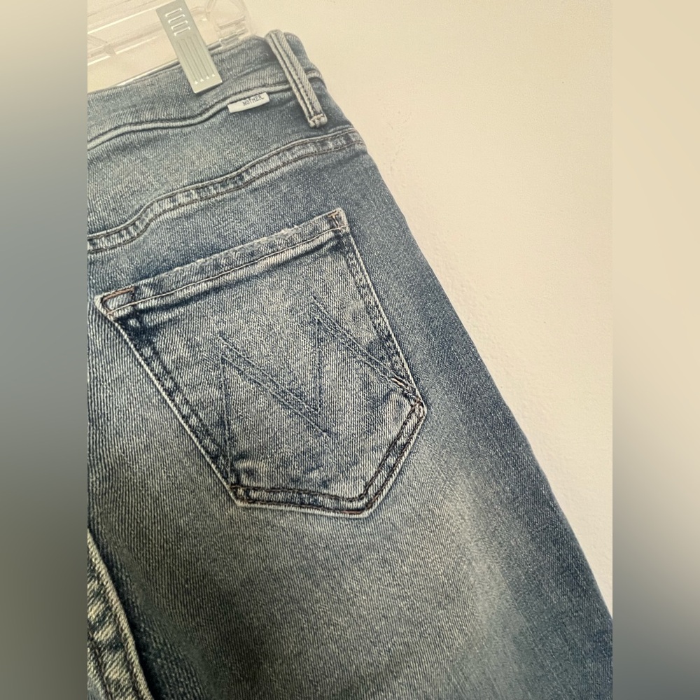 MOTHER Denim The Fly Cut Stunner Ankle Fray Jeans Night Sz 27 – Brand New - Picture 5 of 15
